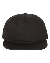 Lightly-Structured Five-Panel Snapback Cap - 6502