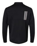 Men's 3-Stripes Double-Knit Quarter-Zip Pullover - A482