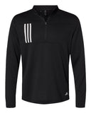 Men's 3-Stripes Double-Knit Quarter-Zip Pullover - A482