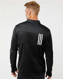 Men's 3-Stripes Double-Knit Quarter-Zip Pullover - A482