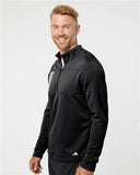 Men's 3-Stripes Double-Knit Quarter-Zip Pullover - A482