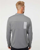 Men's 3-Stripes Double-Knit Quarter-Zip Pullover - A482
