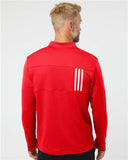 Men's 3-Stripes Double-Knit Quarter-Zip Pullover - A482