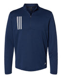 Men's 3-Stripes Double-Knit Quarter-Zip Pullover - A482