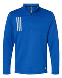 Men's 3-Stripes Double-Knit Quarter-Zip Pullover - A482