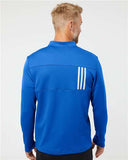 Men's 3-Stripes Double-Knit Quarter-Zip Pullover - A482