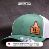 Custom Leather Patch Trucker Cap - Adjustable Snapback - Richardson 112