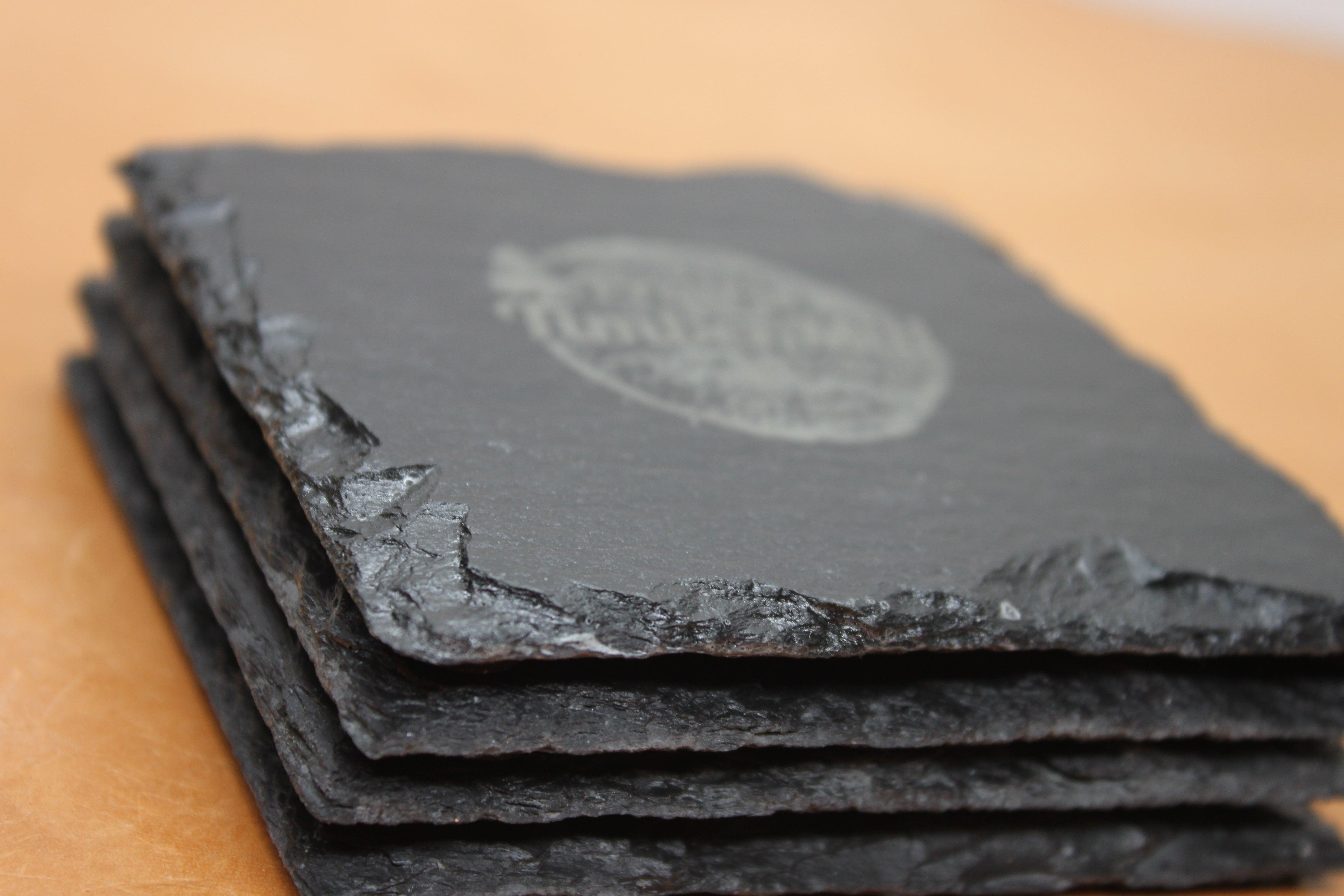 Engraved Slate Coasters (Set of 4) - Leatherwood Trading Post