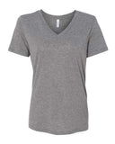 Women's Relaxed Triblend Short Sleeve V-Neck Tee - 6415