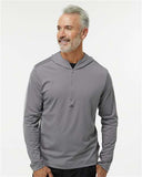 Men's Lightweight Quarter-Zip Hooded Pullover - A596