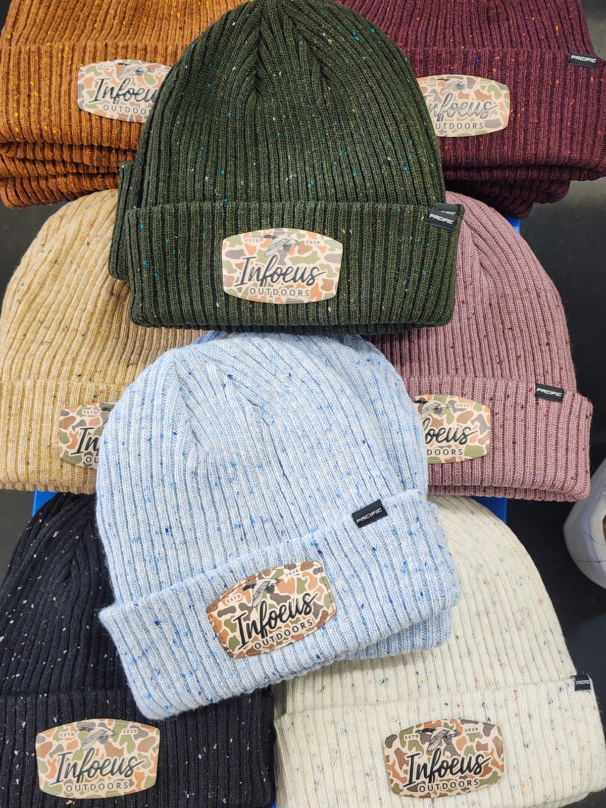 Custom toques with leather patches