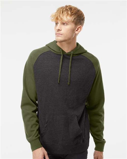 Unisex Raglan Hooded Sweatshirt - IND40RP