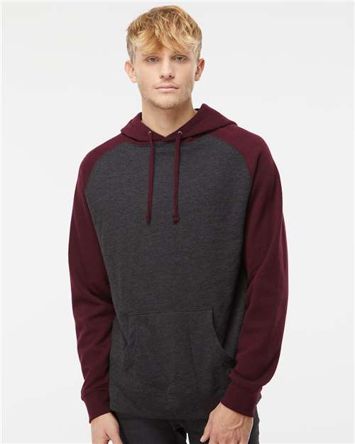 Unisex Raglan Hooded Sweatshirt - IND40RP