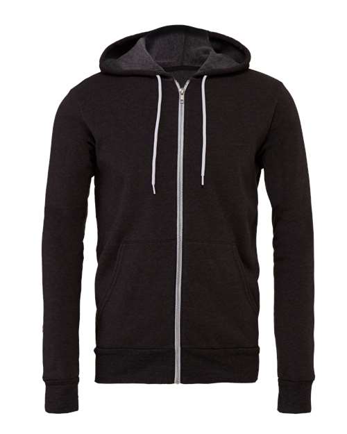 Unisex Sponge Fleece Full-Zip Hoodie Sweatshirt - 3739