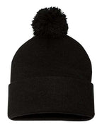 12" Pom-Pom Cuffed Beanie - SP15