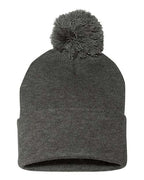 12" Pom-Pom Cuffed Beanie - SP15