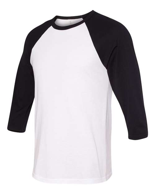 Unisex Three-Quarter Sleeve Baseball Tee - 3200