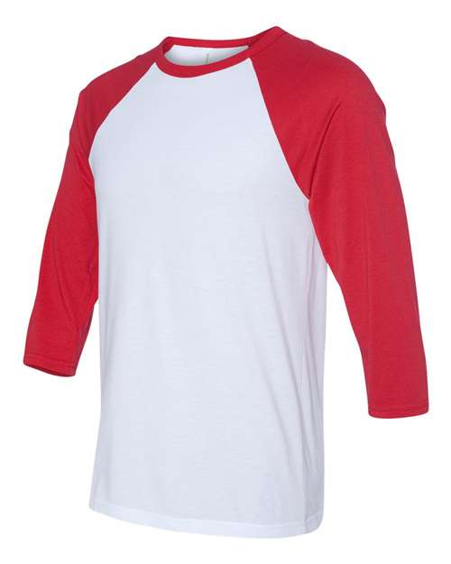 Unisex Three-Quarter Sleeve Baseball Tee - 3200