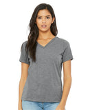 Women's Relaxed Triblend Short Sleeve V-Neck Tee - 6415