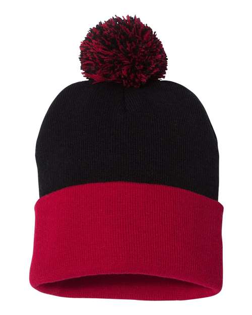 12" Pom-Pom Cuffed Beanie - SP15