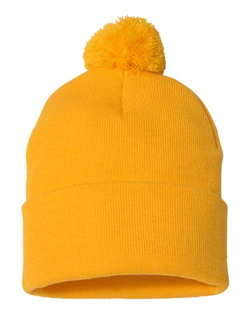 12" Pom-Pom Cuffed Beanie - SP15
