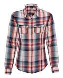 Women's Long Sleeve Plaid Shirt - 5222