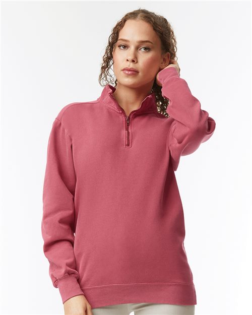 Unisex Garment-Dyed Quarter-Zip Sweatshirt - 1580