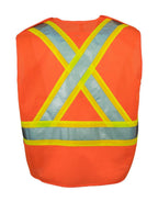 5-Point Tear-away Hi Vis Mesh Traffic Safety Vest, 3 Sizes