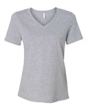 Women's Relaxed Heather CVC V-Neck Tee - 6405CVC