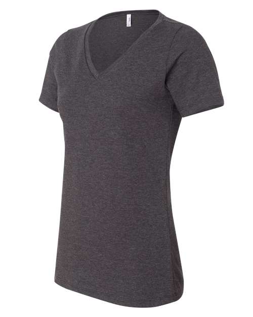 Women's Relaxed Heather CVC V-Neck Tee - 6405CVC