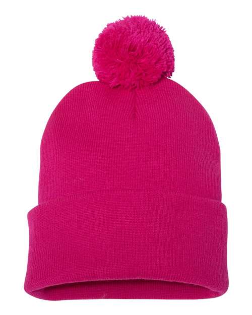 12" Pom-Pom Cuffed Beanie - SP15