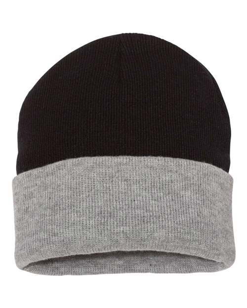 12" Color Blocked Cuffed Beanie - SP12T