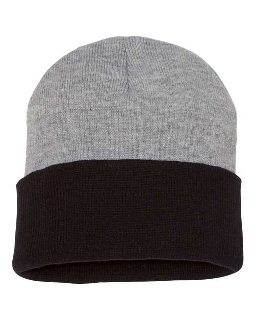 12" Color Blocked Cuffed Beanie - SP12T
