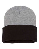 12" Color Blocked Cuffed Beanie - SP12T