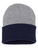 12" Color Blocked Cuffed Beanie - SP12T