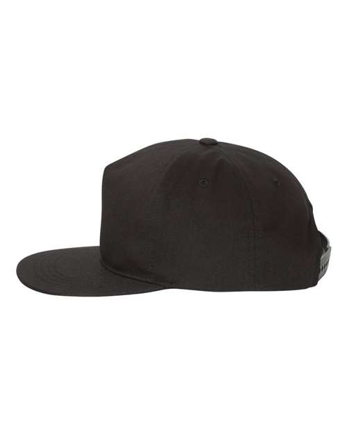Lightly-Structured Five-Panel Snapback Cap - 6502