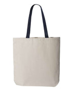 11L Canvas Tote with Contrast-Color Handles - Q4400