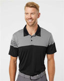 Heathered 3-Stripes Colorblocked Polo - A213