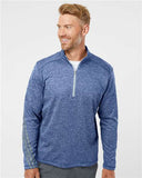 Brushed Terry Heathered Quarter-Zip Pullover - A284R