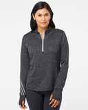 Women's Brushed Terry Heathered Quarter-Zip Pullover - A285R