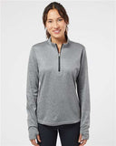 Women's Brushed Terry Heathered Quarter-Zip Pullover - A285R