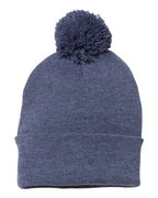 12" Pom-Pom Cuffed Beanie - SP15