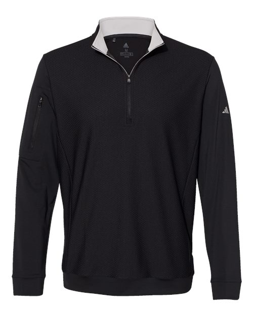 Men's Textured Quarter-Zip Pullover - A295