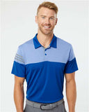 Heathered 3-Stripes Colorblocked Polo - A213