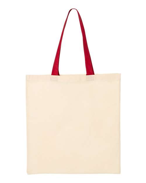 Economical Tote with Contrast-Color Handles - QTB6000