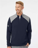 Textured Mixed Media Quarter-Zip Pullover - A532