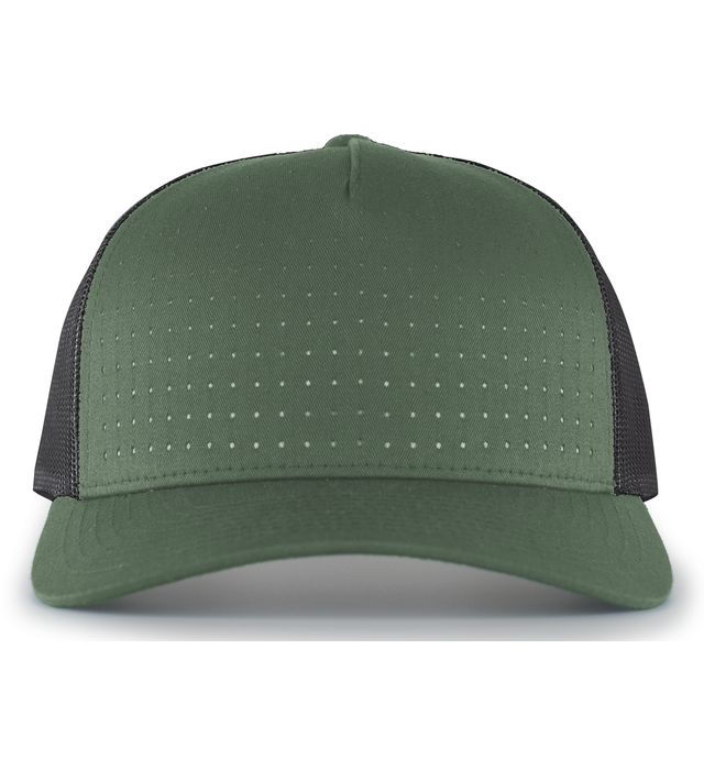 Perforated 5-Panel Trucker Snapback Cap - 105P