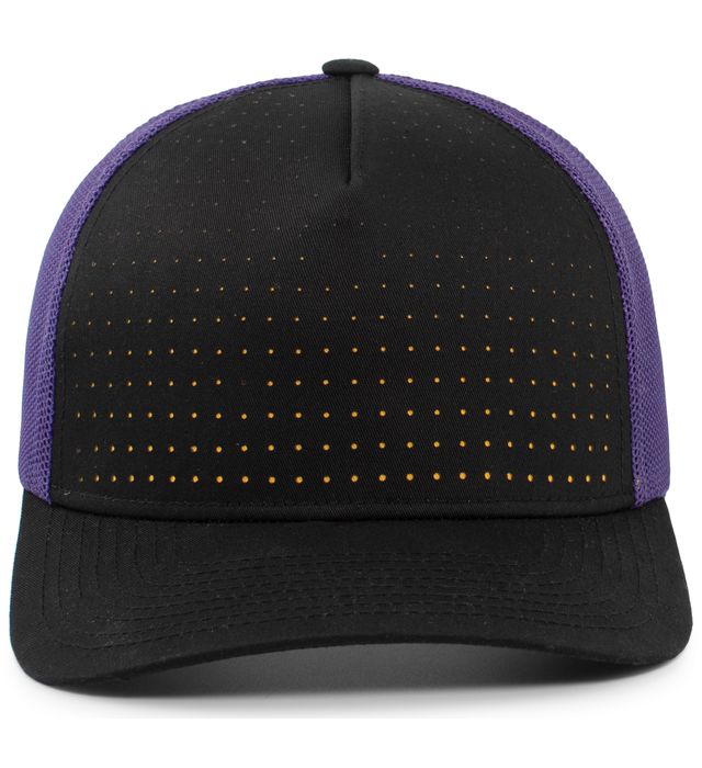 Perforated 5-Panel Trucker Snapback Cap - 105P