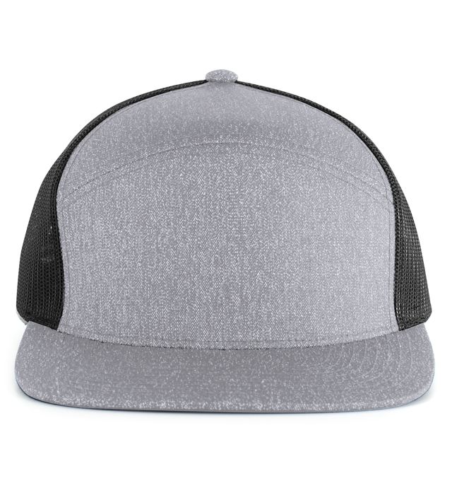 Heather 6-Panel Arch Trucker Snapback Cap - P710