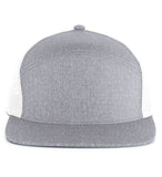Heather 6-Panel Arch Trucker Snapback Cap - P710